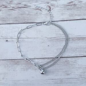 Anklet or Long Bracelet - 9.25"-11" Silver Tone